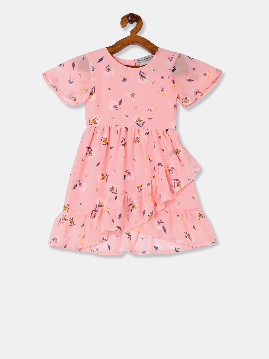 

Cherokee Girls Pink Printed Fit and Flare Dress