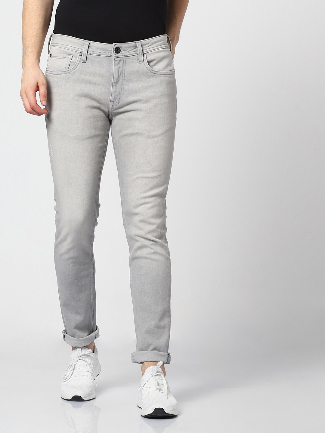

Jack & Jones Men Grey Skinny Fit Low-Rise Clean Look Jeans