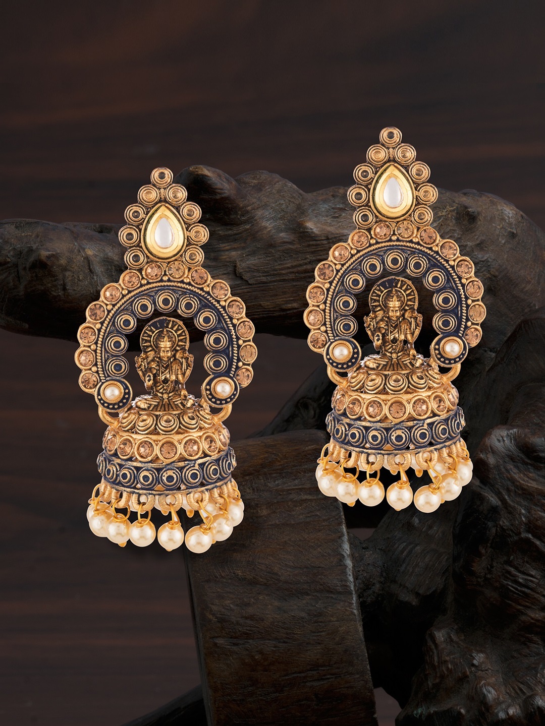 

E2O Gold-Plated Classic Temple Jhumkas