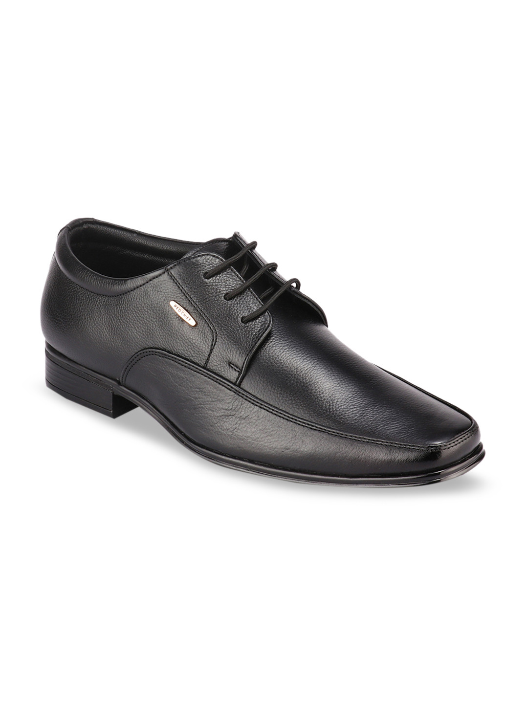 

Red Chief Men Black Solid Leather Formal Derbys