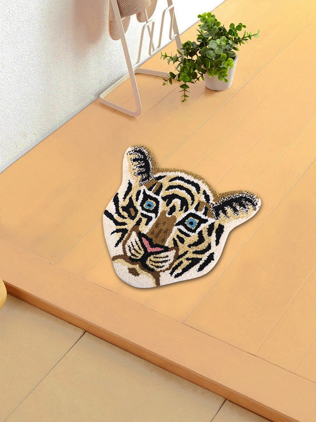 

ROMEE Beige & Black Printed Anti-Skid Doormat
