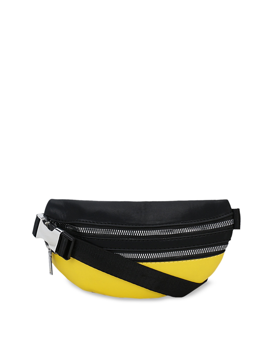 

Satchel Bags Women Black & Yellow Colourblocked Waist Pouch