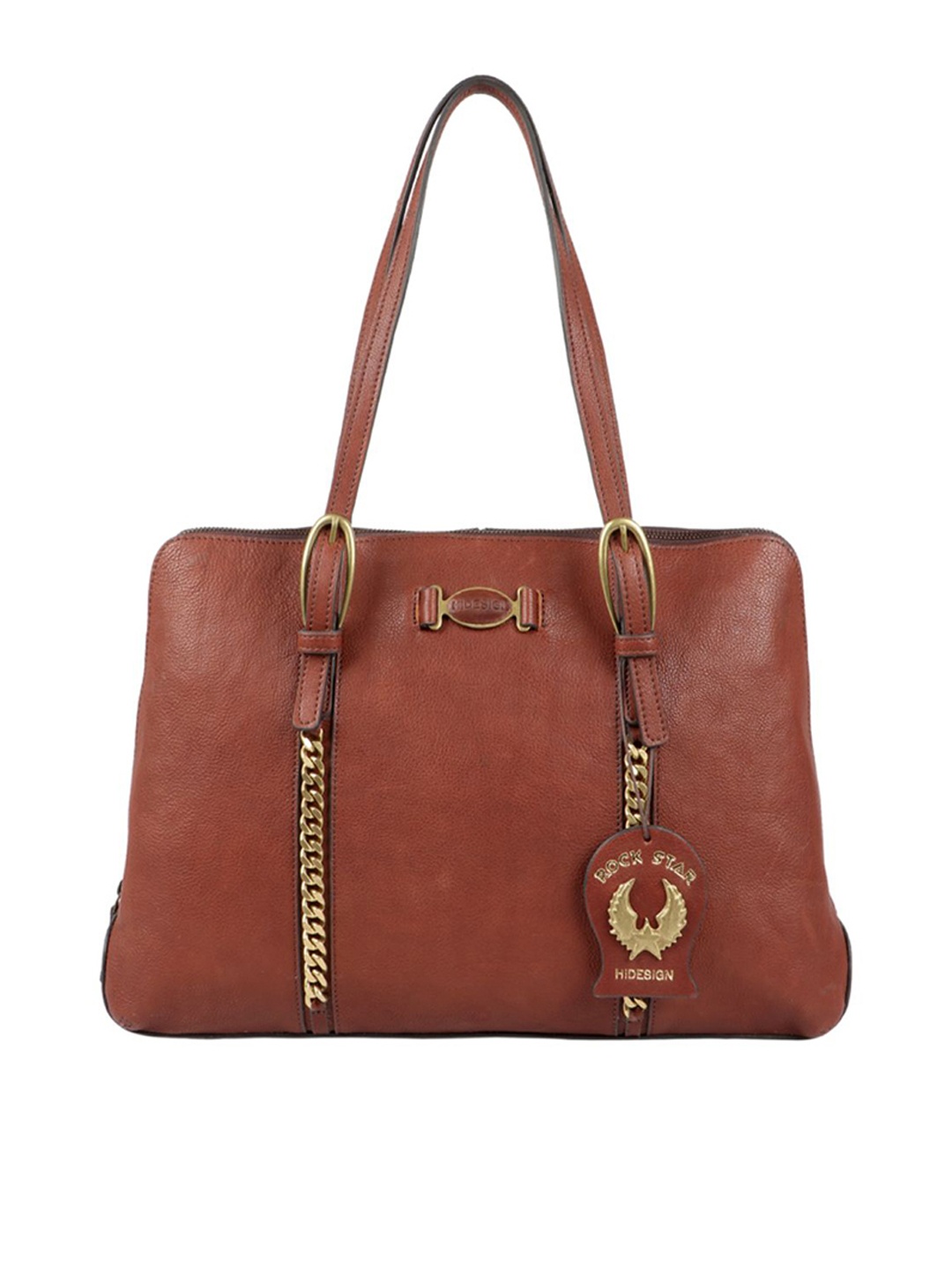 

Hidesign Brown Textured Leather Shoulder Bag