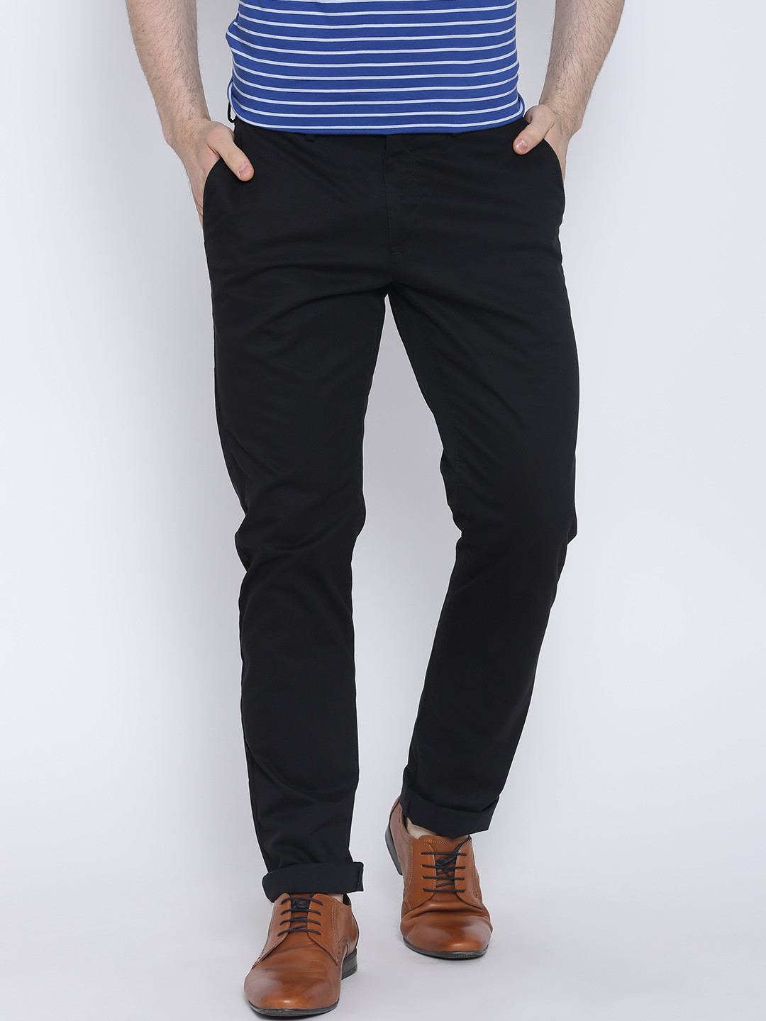 

Blackberrys Black Sharp Fit Casual Trousers