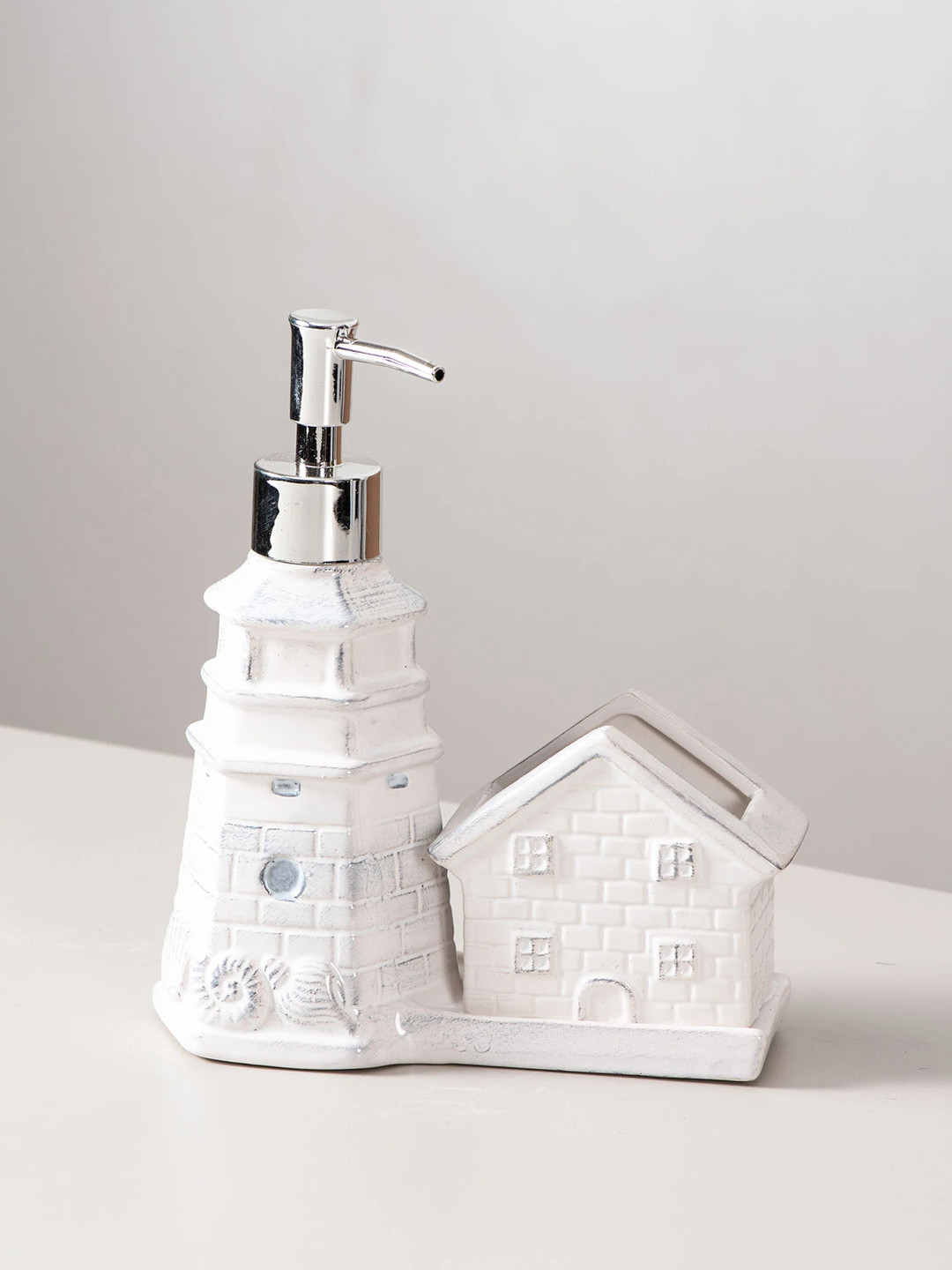 

THEDECORKART Unisex White Lighthouse Soap Dispenser