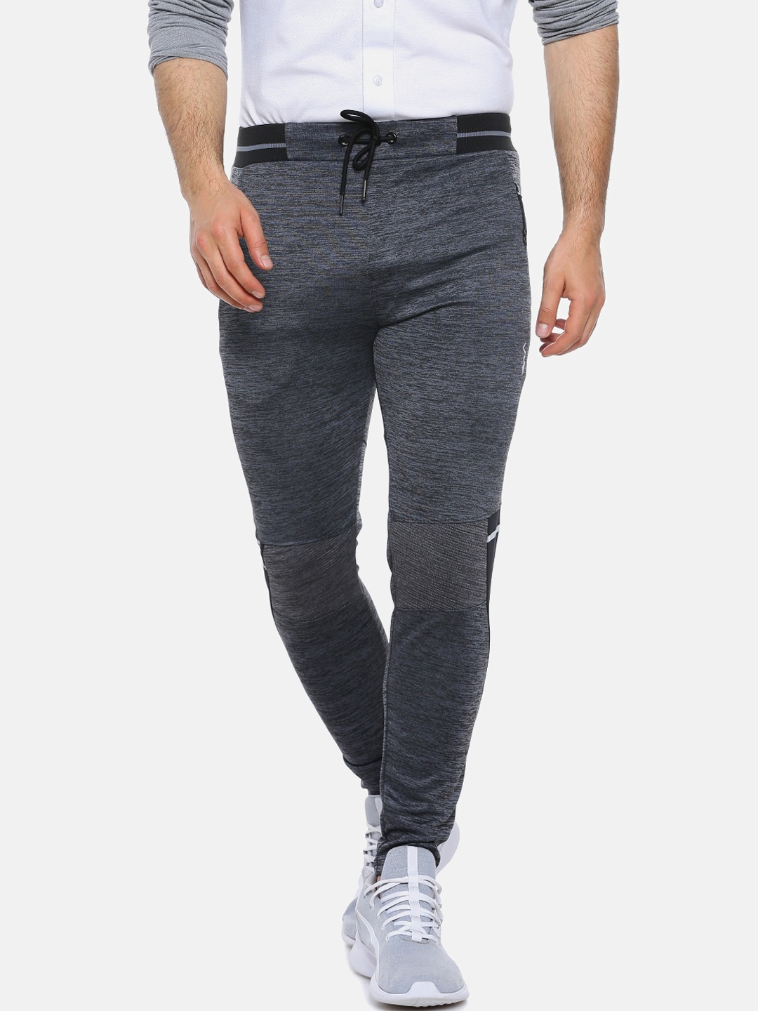 

Campus Sutra Men Charcoal Grey Slim Fit Sports Track Pants