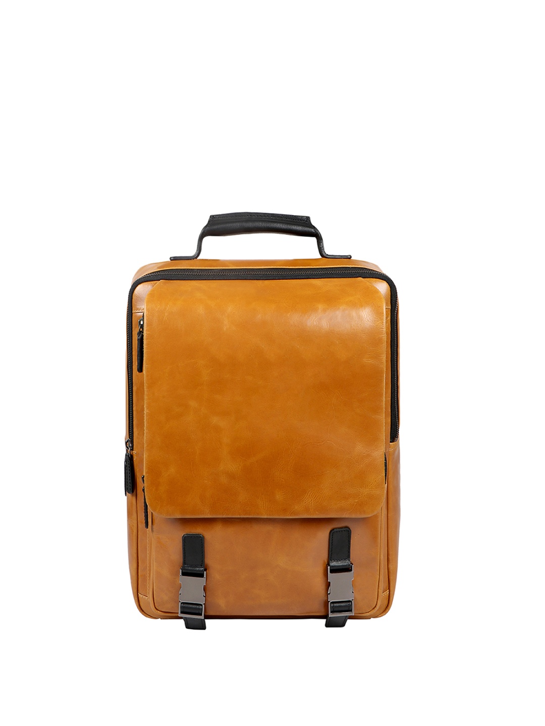 

Hidesign Men Tan Brown Leather Backpack