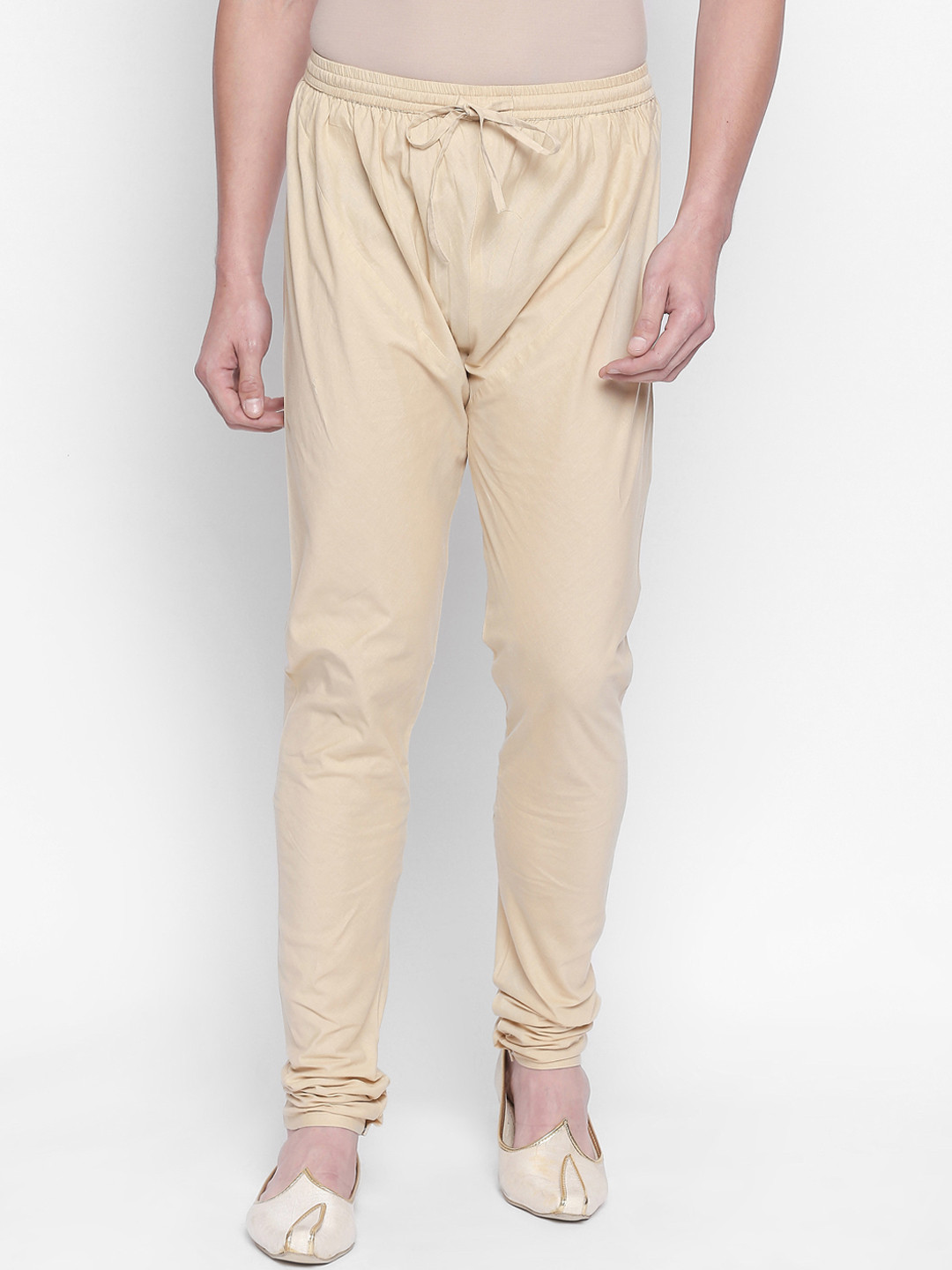 

indus route by Pantaloons Men Beige Solid Churidar Pyjama