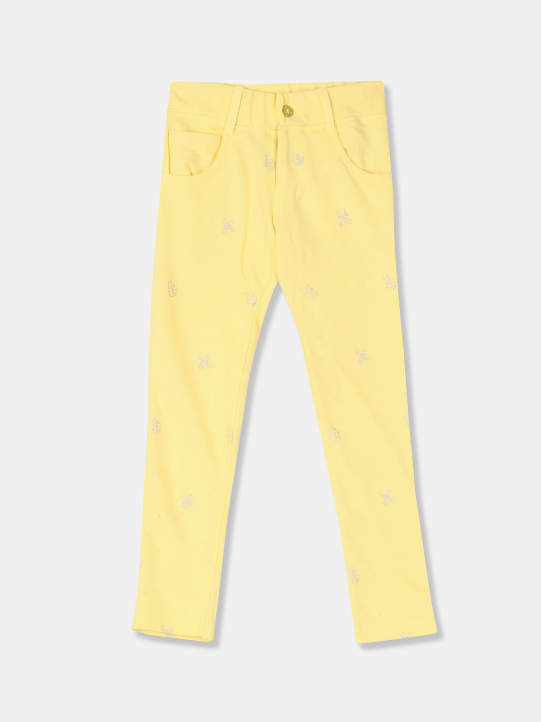 

Cherokee Girls Yellow Printed Regular Trousers