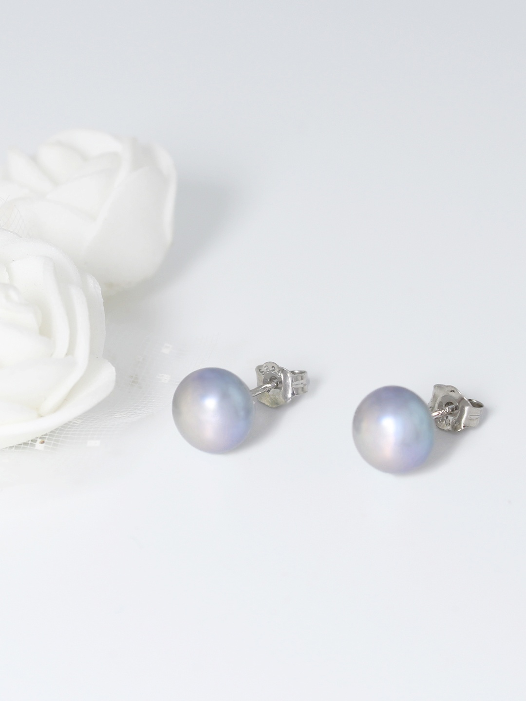 

GIVA 925 Sterling Silver Rhodium Plated Pearl Earrings