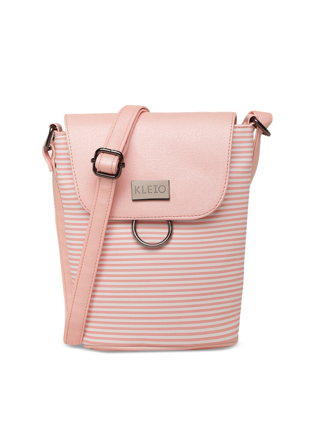 

KLEIO Pink Striped Sling Bag