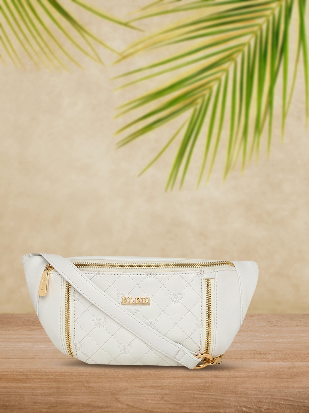 

KLEIO White Solid Sling Bag