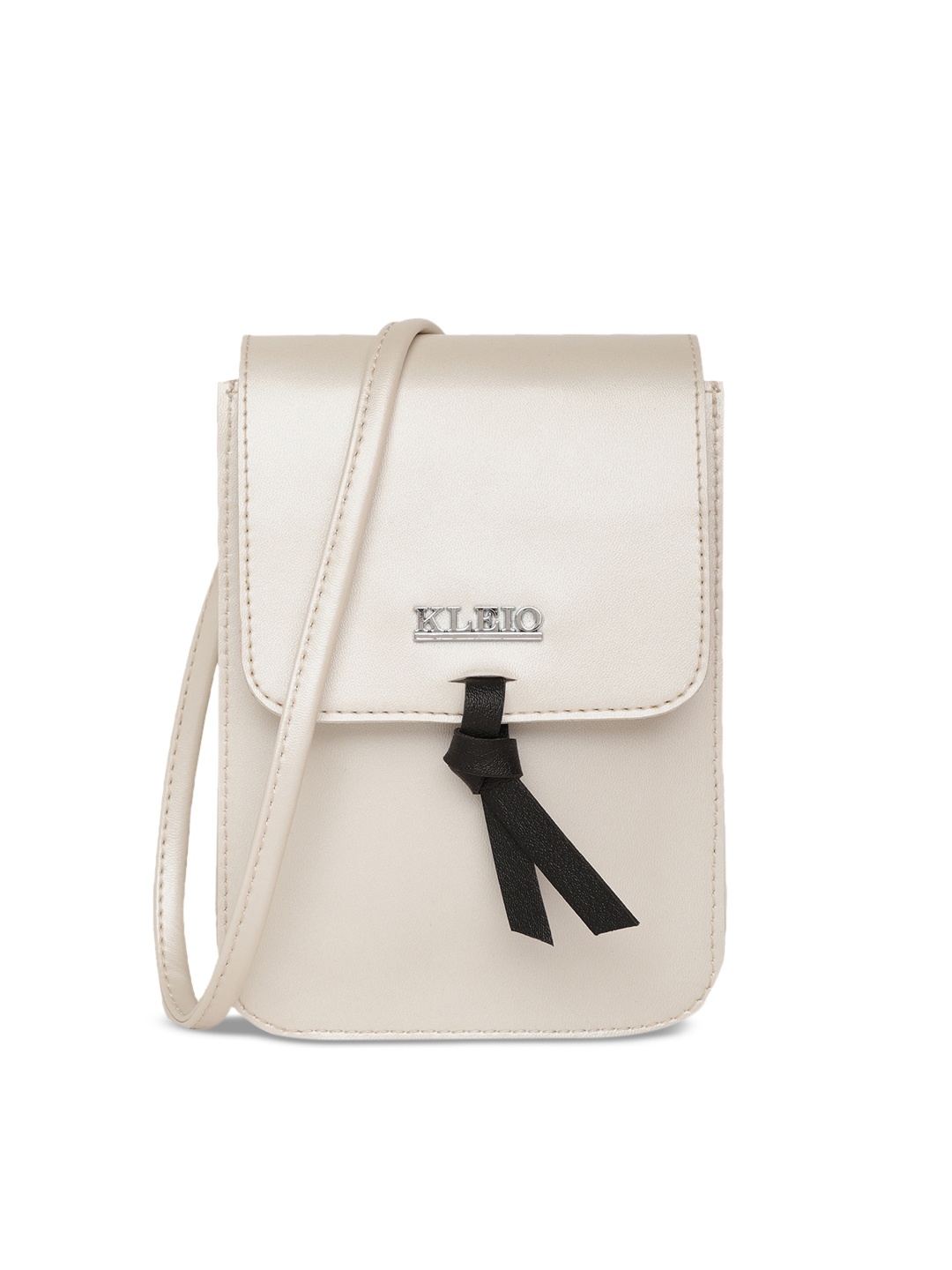 

KLEIO Women Solid Sling Bag, White