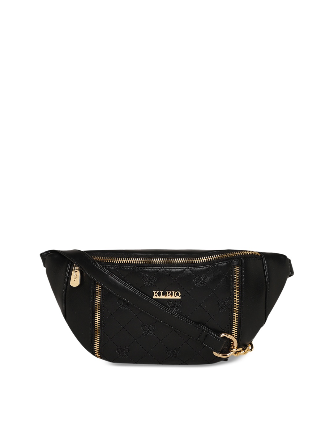 

KLEIO Quilted Sling Waist Bum Bag, Black
