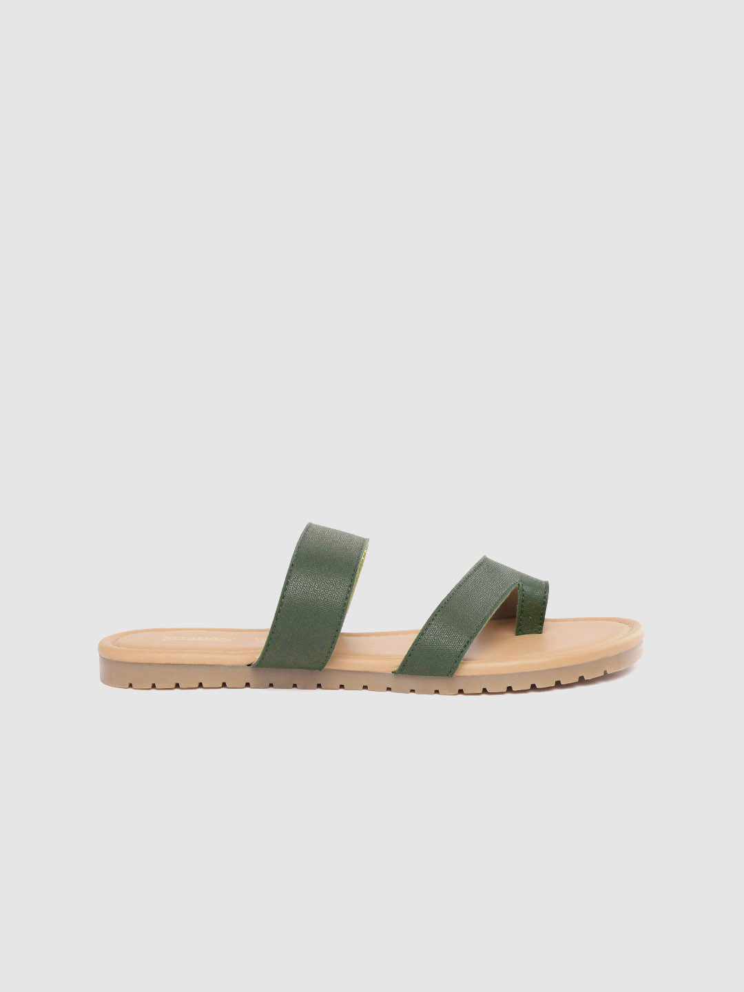 

Roadster Women Olive Green Solid One Toe Flats