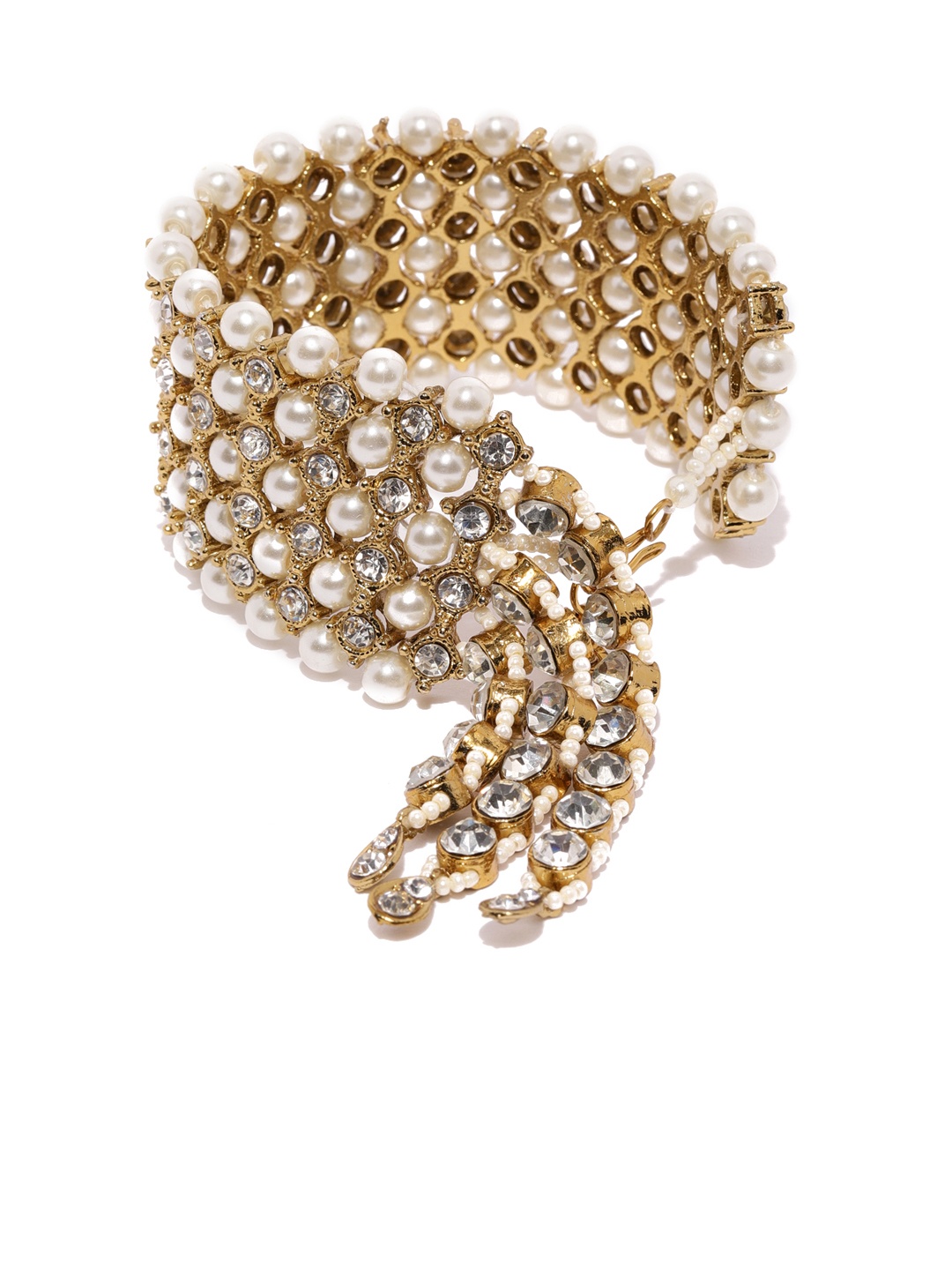 

Zaveri Pearls Gold-Plated Cuff Bracelet