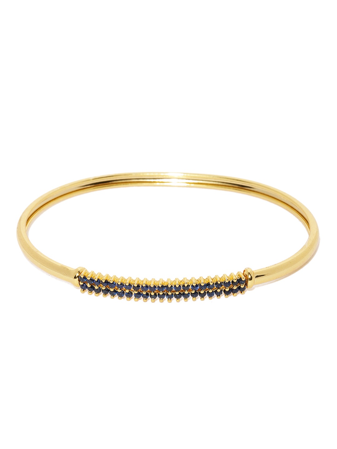 

Zaveri Pearls Blue Gold-Plated Bangle Style Kada Bracelet