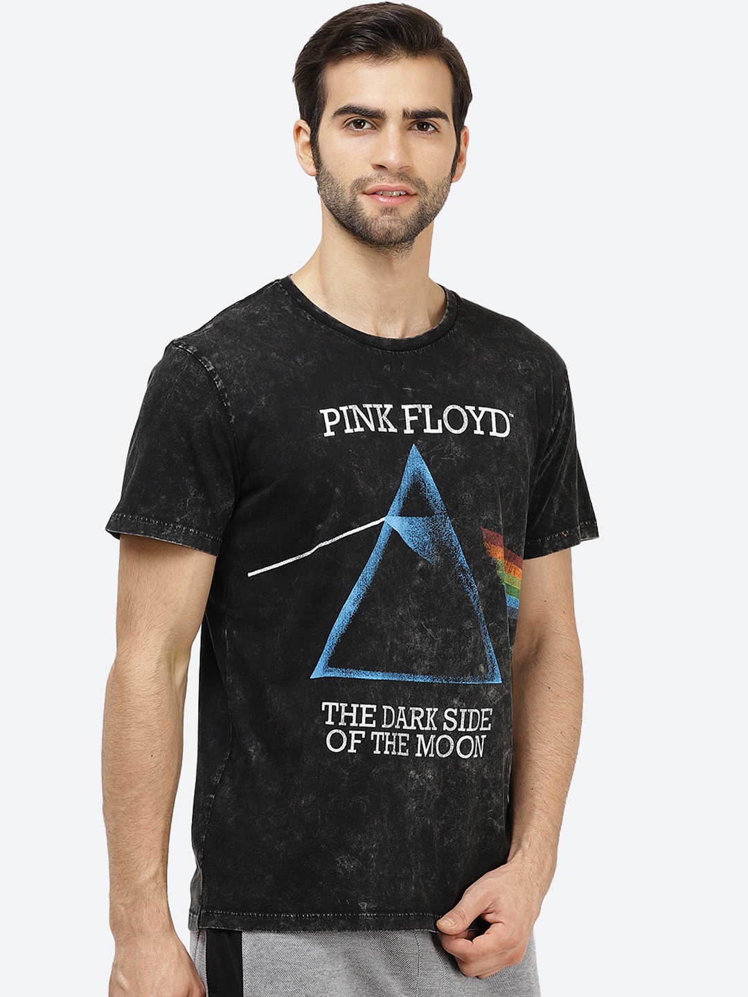 

Free Authority Men Black Printed Round Neck Pure Cotton T-shirt