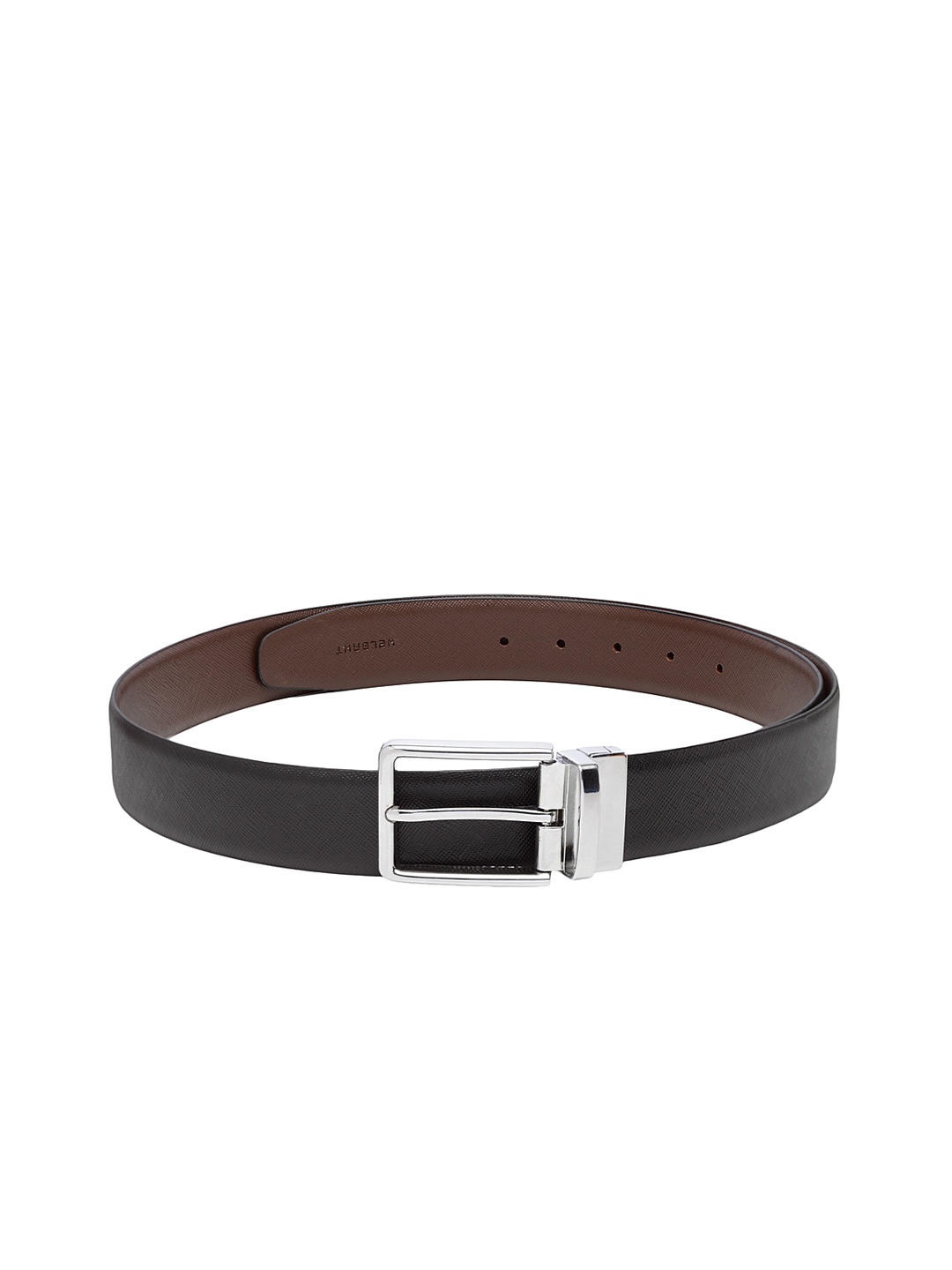 

WELBAWT Men Black & Brown Reversible Leather Belt