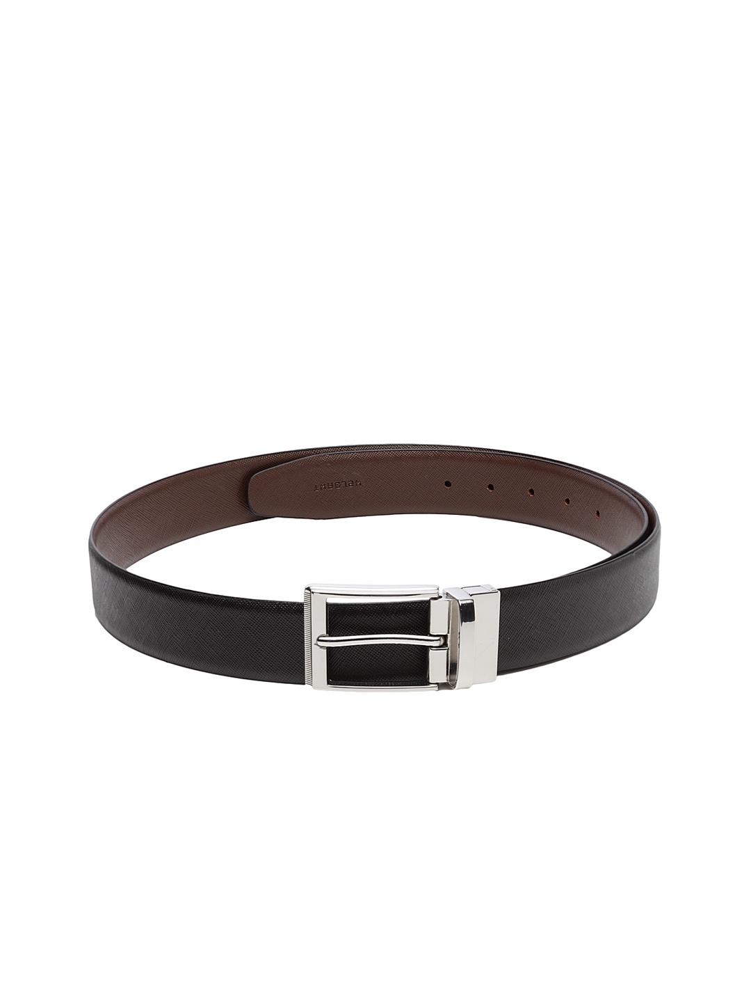 

WELBAWT Men Black & Brown Reversible Leather Belt