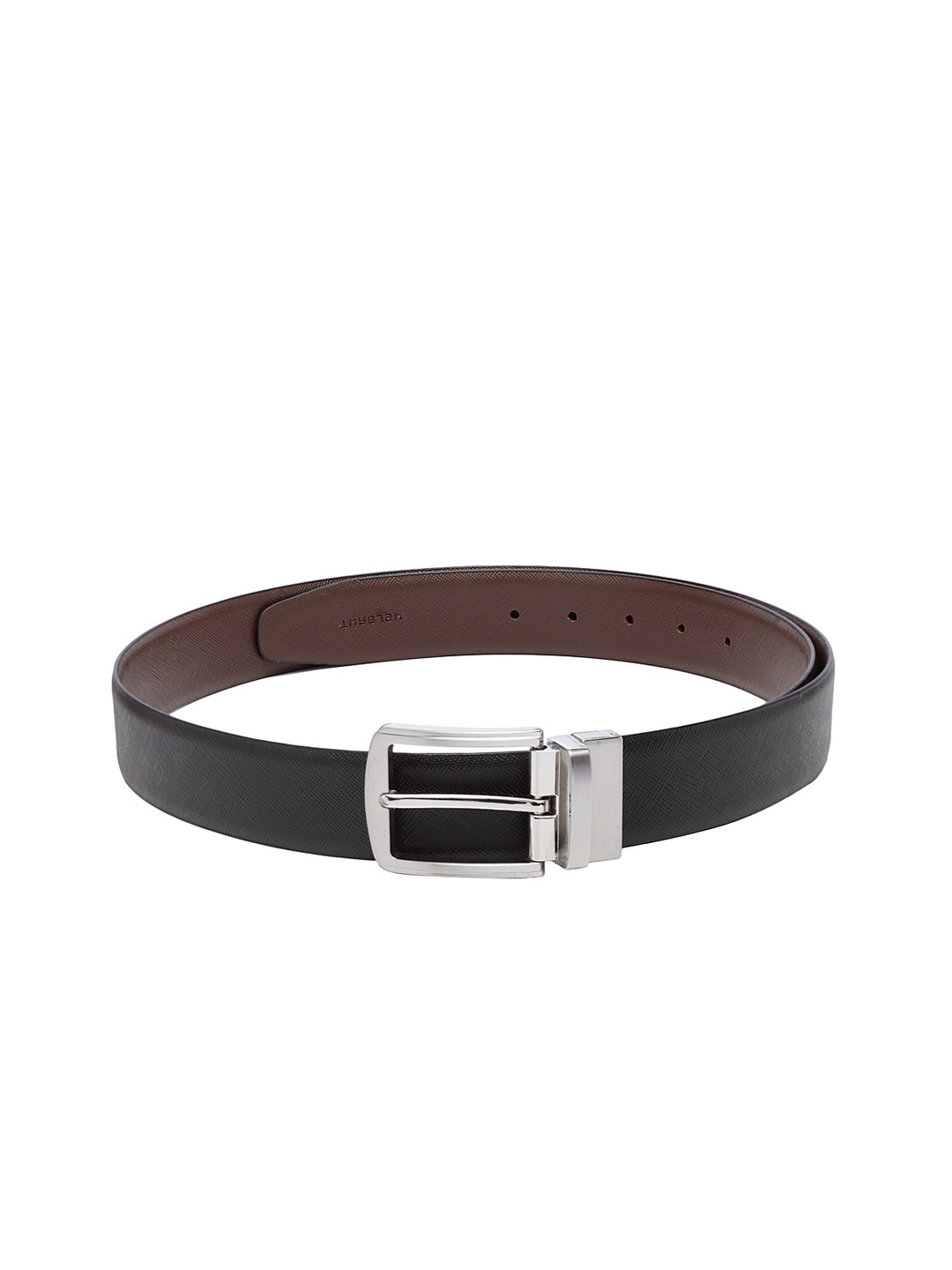 

WELBAWT Men Black & Brown Reversible Leather Belt