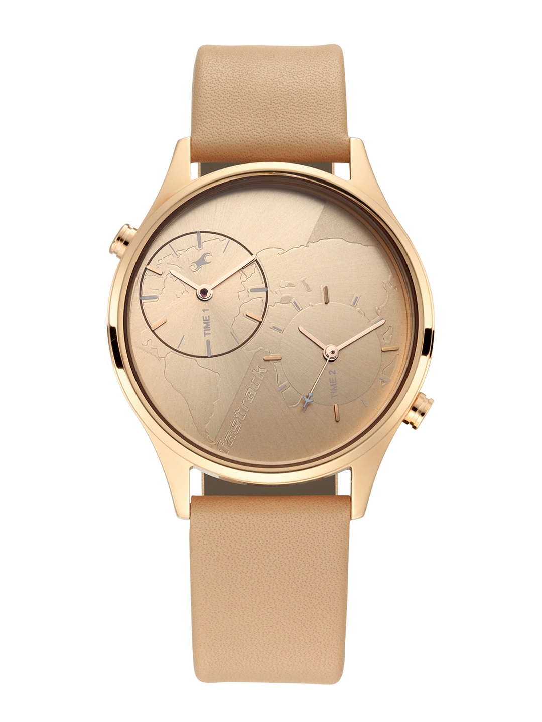

Fastrack Women Rose Gold & Beige Analogue Watch 6220WL01