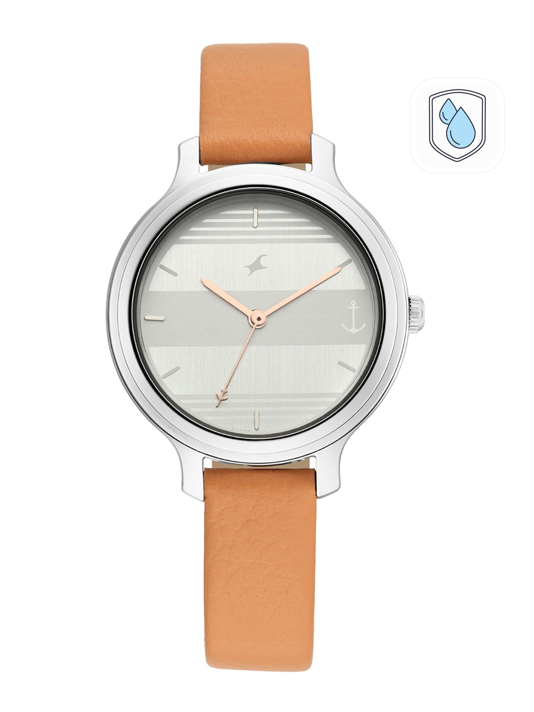 

Fastrack Women Silver-Toned & Beige Analogue Watch 6217SL01