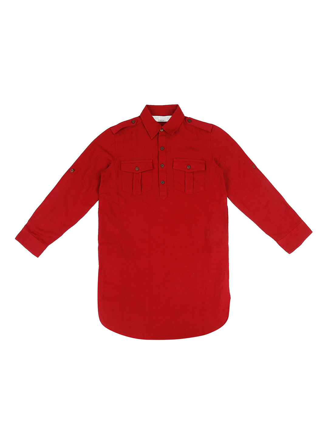 

indus route by Pantaloons Boys Maroon Solid Pathani Kurta