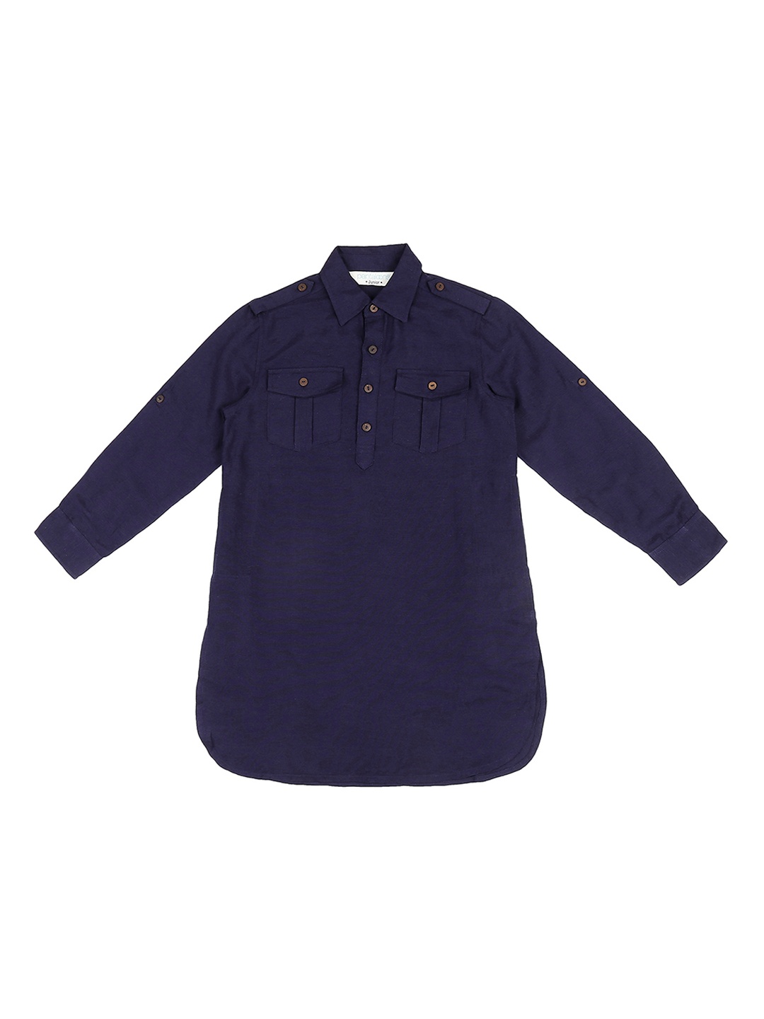 

indus route by Pantaloons Boys Blue Solid Pathani Kurta
