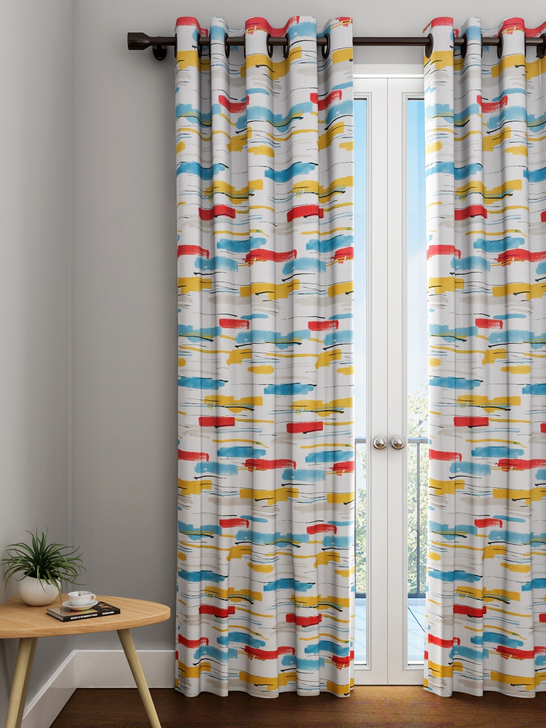 

URBAN DREAM Multicoloured Single Long Door Curtain, Multi