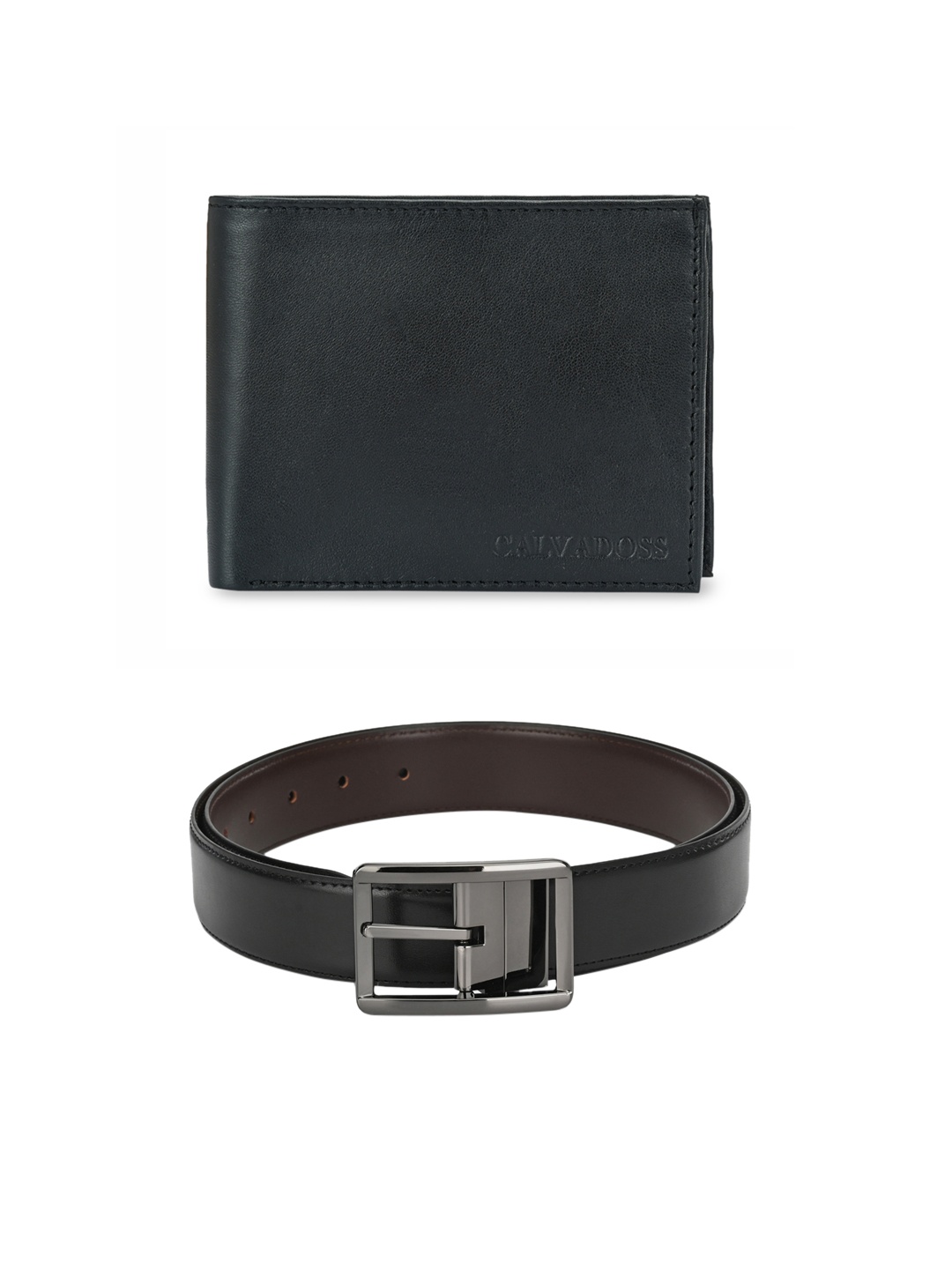 

Calvadoss Men Black & Brown Premium Belt & Wallet Accessory Gift Set