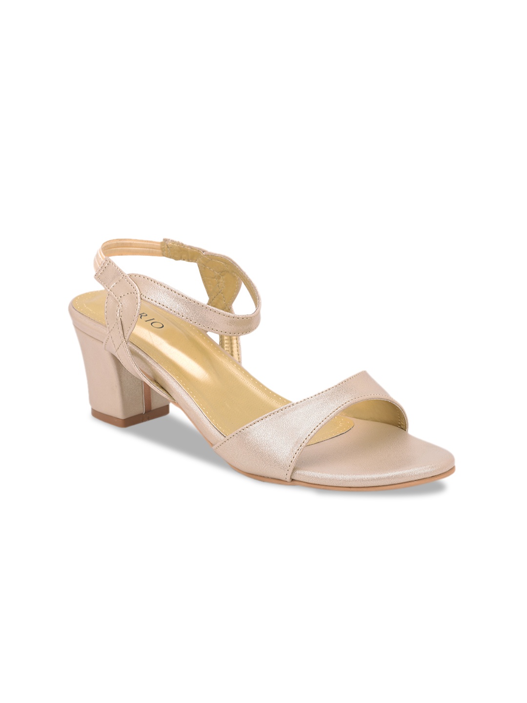 

SALARIO Women Gold-Coloured Solid Block Heels