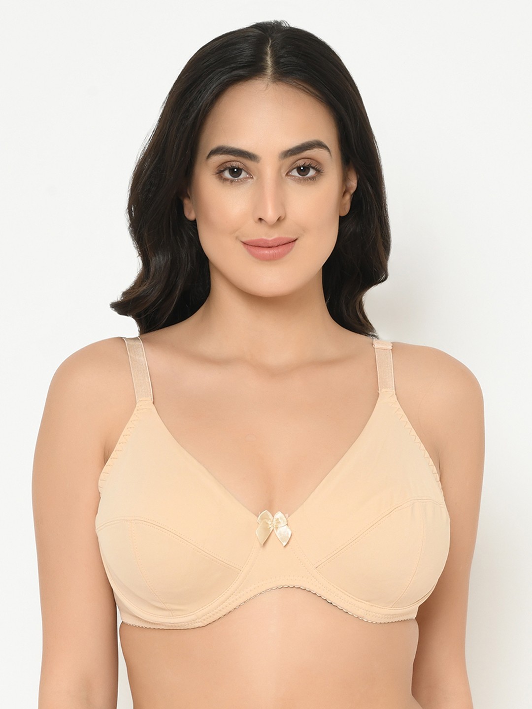 

Curvy Love Plus Size Beige Solid Underwired Non Padded Rapid Dry Everyday Bra CL-05