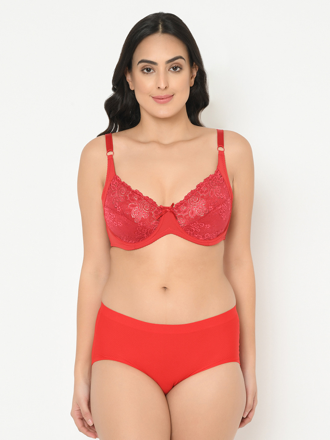 

Curvy Love Plus Size Red Solid Underwired Non Padded Everyday Bra CL-10 RED-C20