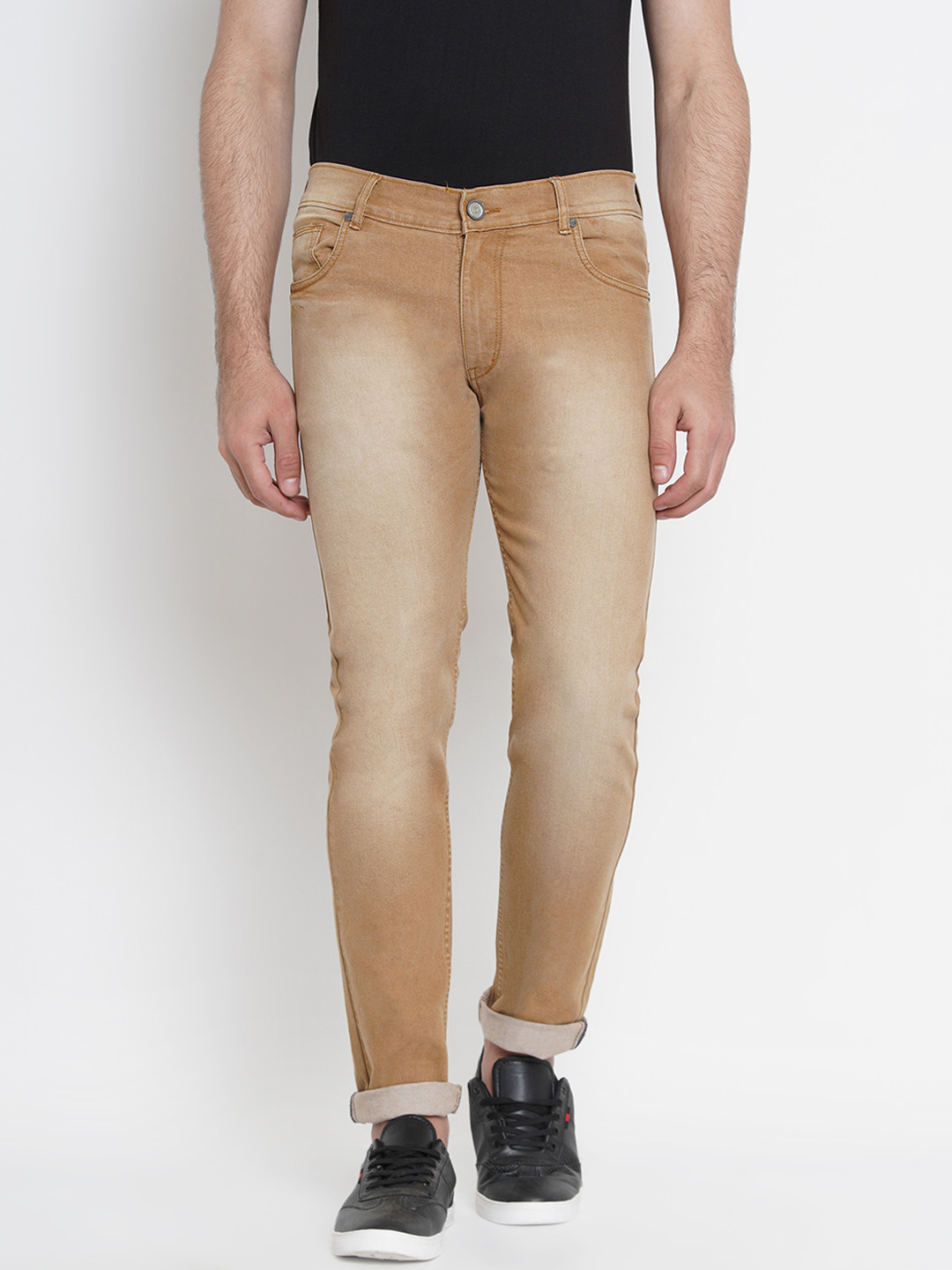 

Dais Men Khaki Slim Fit Mid-Rise Clean Look Stretchable Jeans