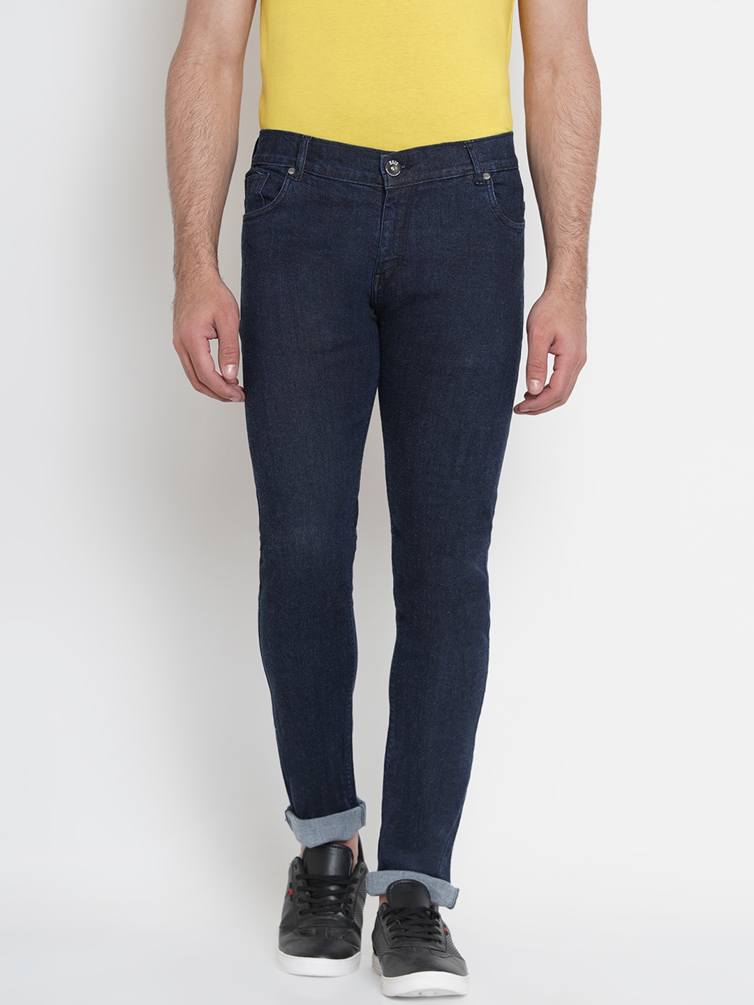 

Dais Men Navy Blue Slim Fit Mid-Rise Clean Look Stretchable Jeans