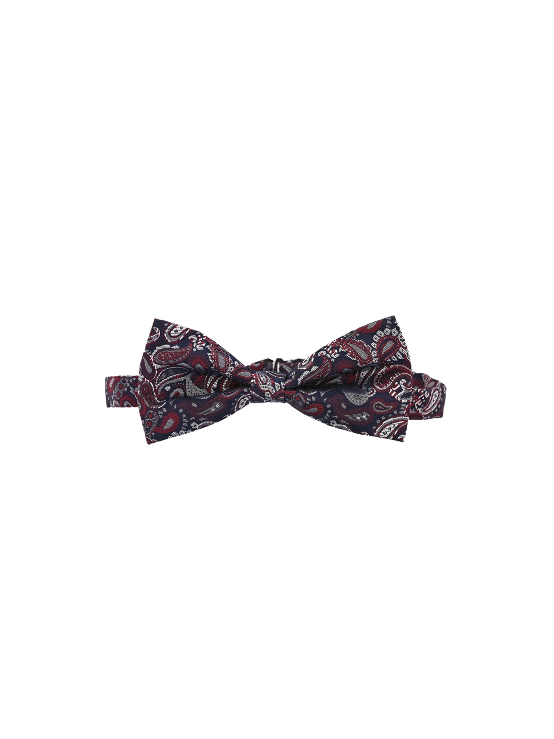 

Calvadoss Maroon & navy Blue Woven Design Bow Tie