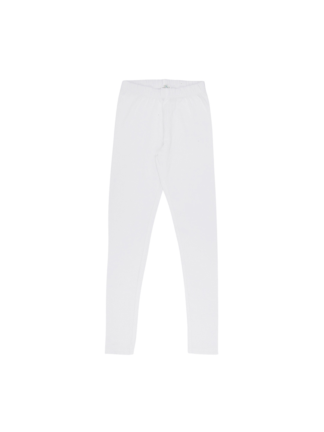 

Pantaloons Junior Girls White Solid Skinny-Fit Ankle-Length Leggings