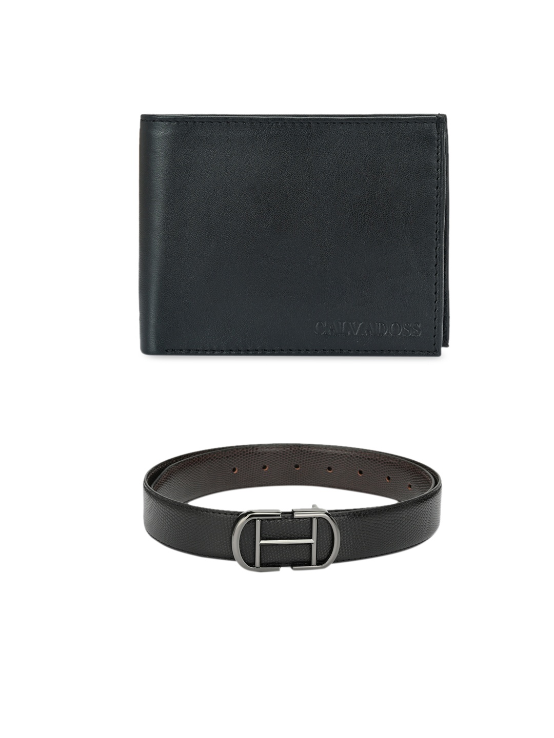 

Calvadoss Men Black & Brown Premium Belt & Wallet Accessory Gift Set