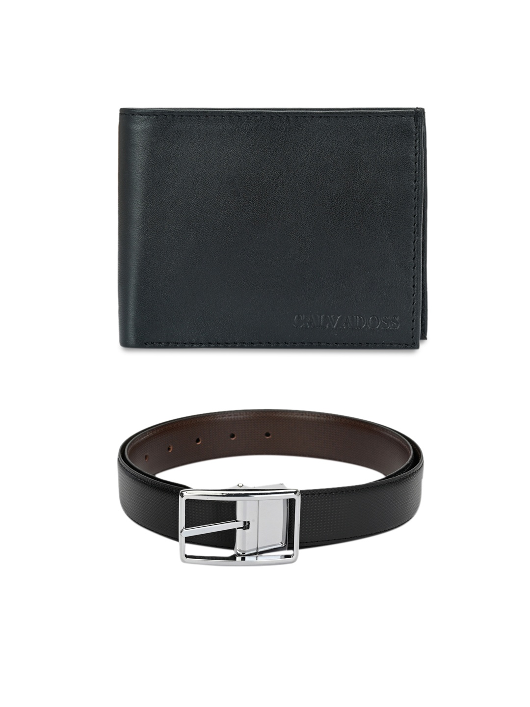 

Calvadoss Men Black & Brown Premium Belt & Wallet Accessory Gift Set