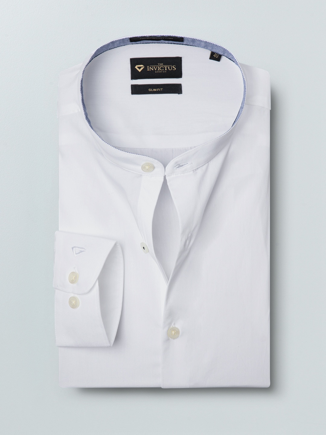 

INVICTUS Men White Slim Fit Solid Formal Shirt