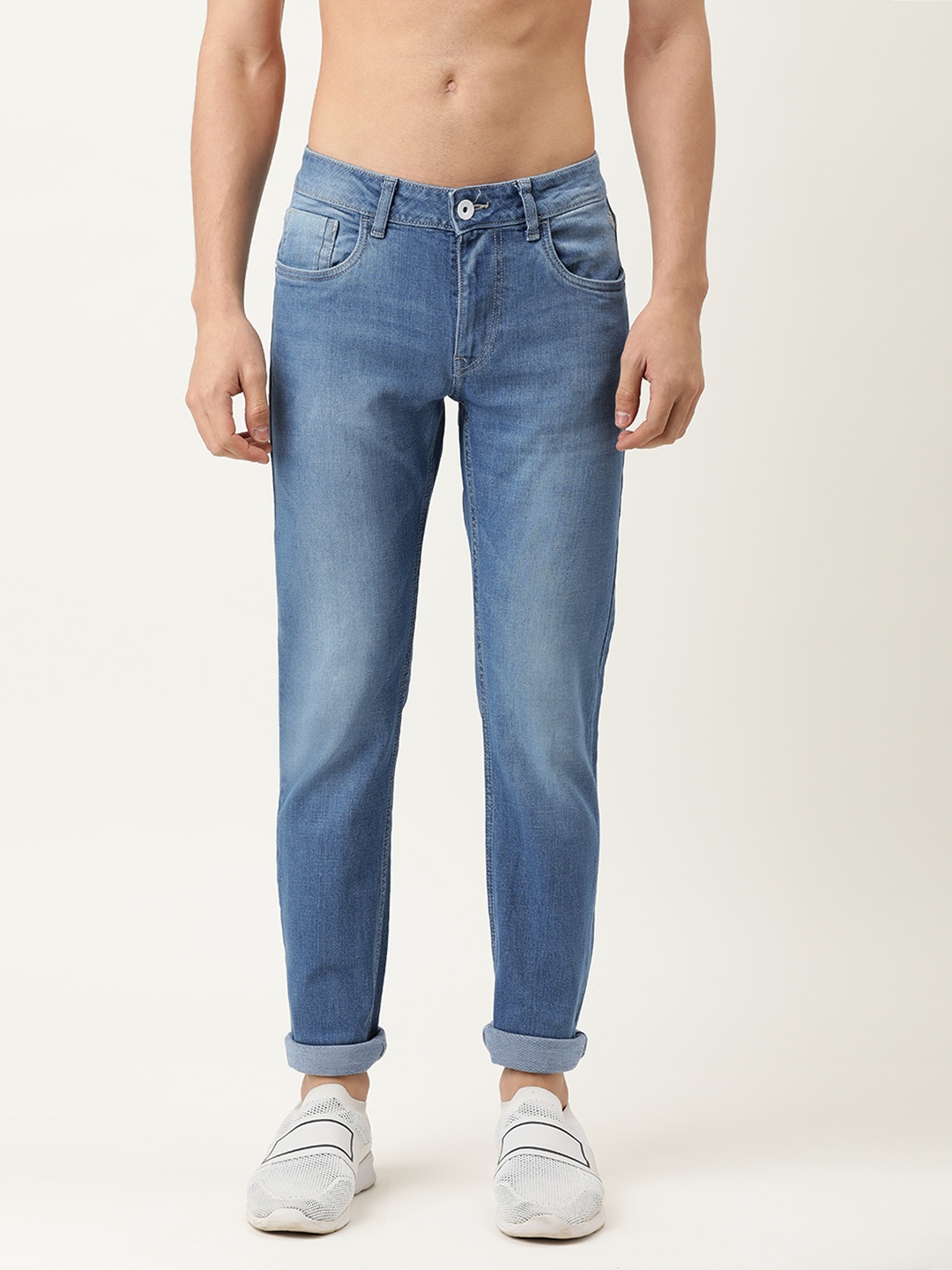 

Flying Machine Men Blue Micheal Slim Fit Light Fade Stretchable Jeans