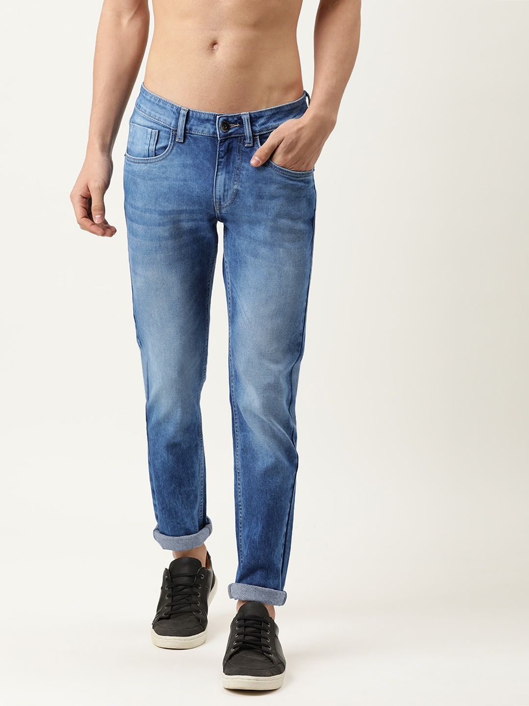 

Flying Machine Men Blue Jackson Skinny Fit Low-Rise Light Fade Stretchable Jeans