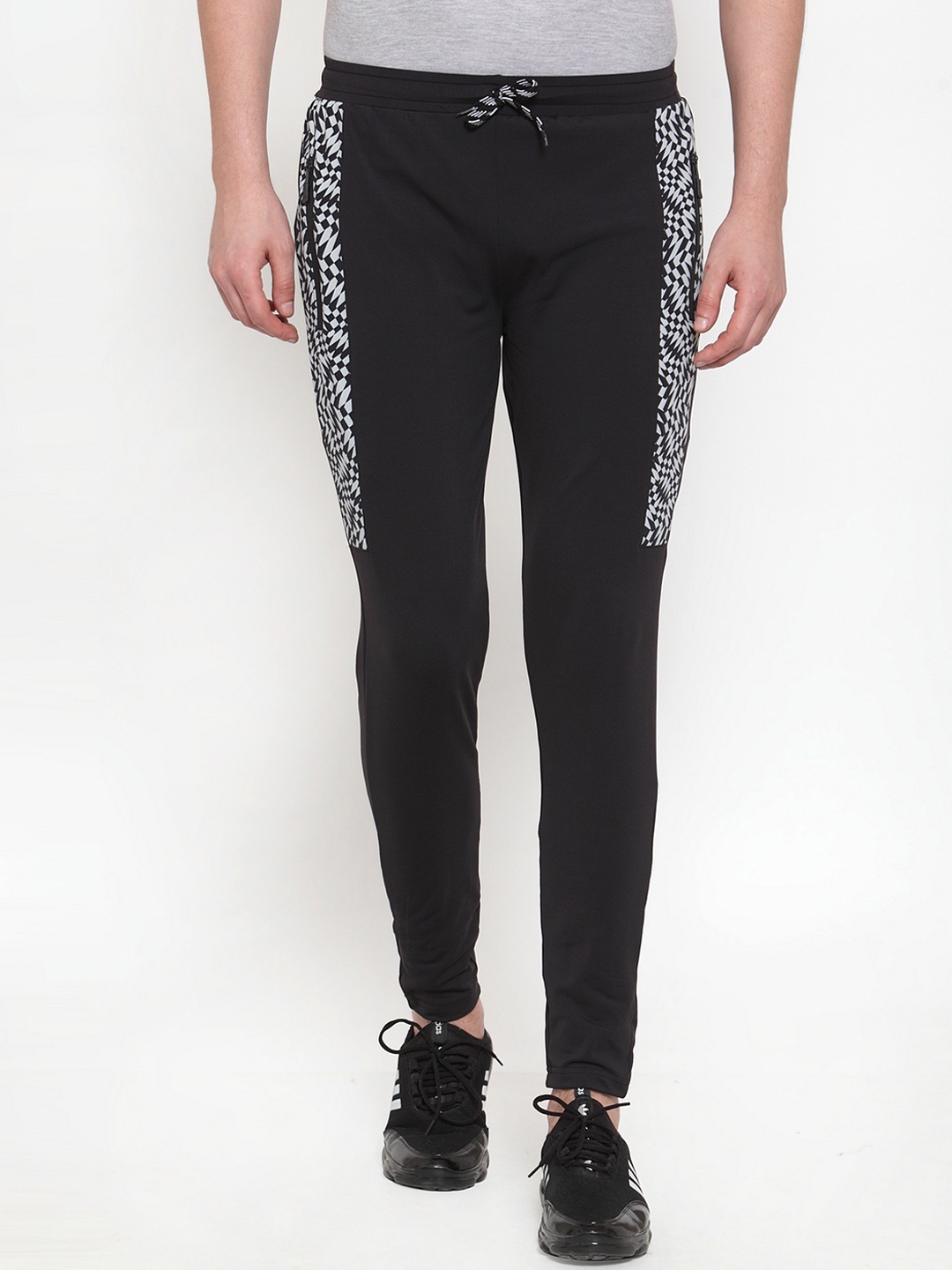 

Boston Club Men Black Printed Track Pants