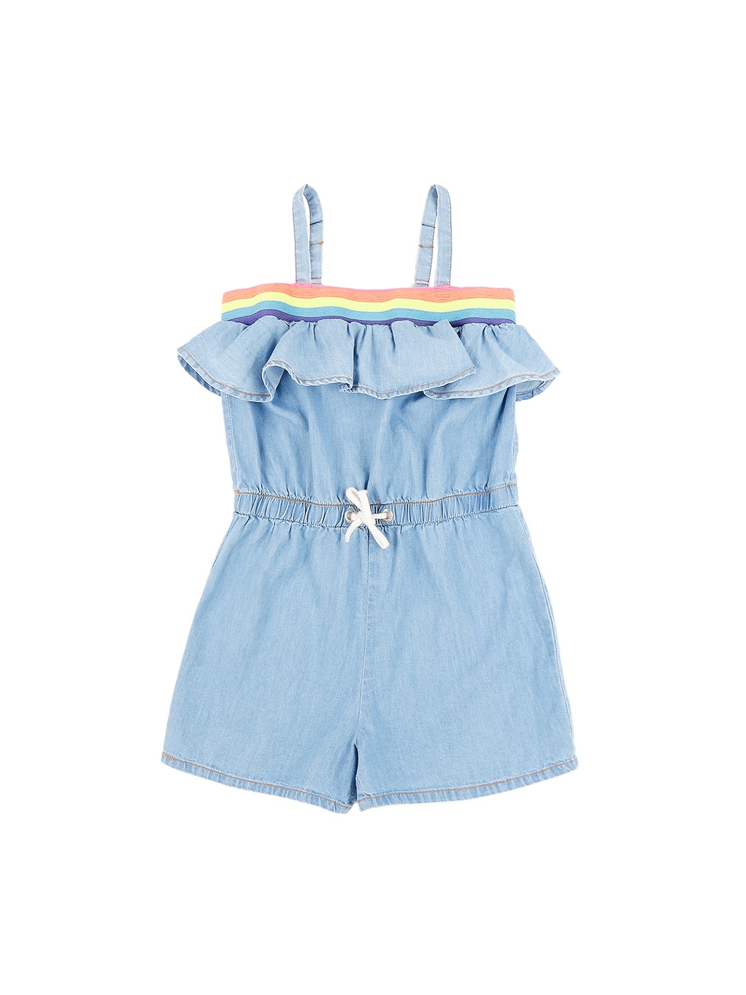 

Pantaloons Junior Girls Blue Solid Fit and Flare Dress