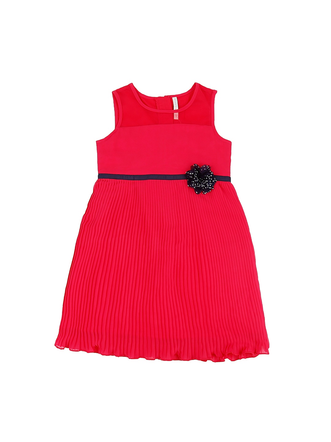 

Pantaloons Junior Girls Red Solid Fit and Flare Dress