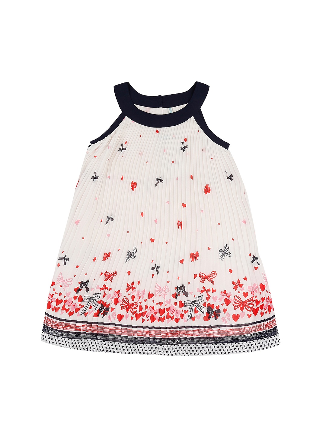 

Pantaloons Junior Girls Off-White Printed A-Line Dress