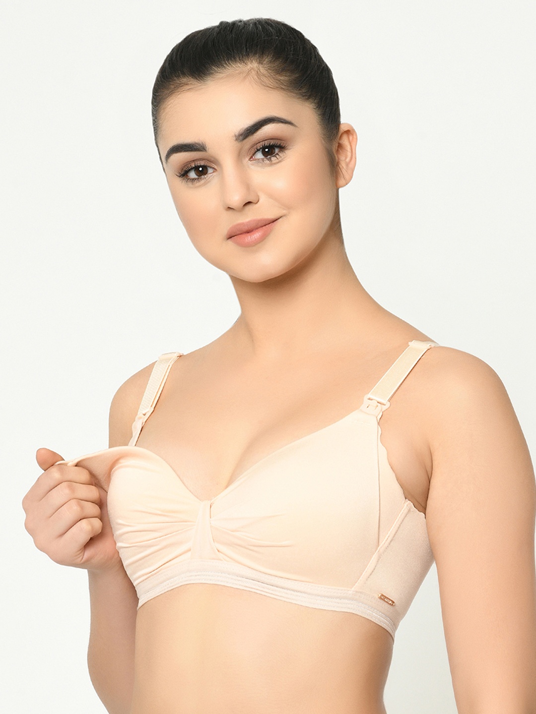 

MAMMA PRESTO Beige Solid Non-Wired Lightly Padded Maternity Nursing Bra MPF-11 BEIGE-C20-