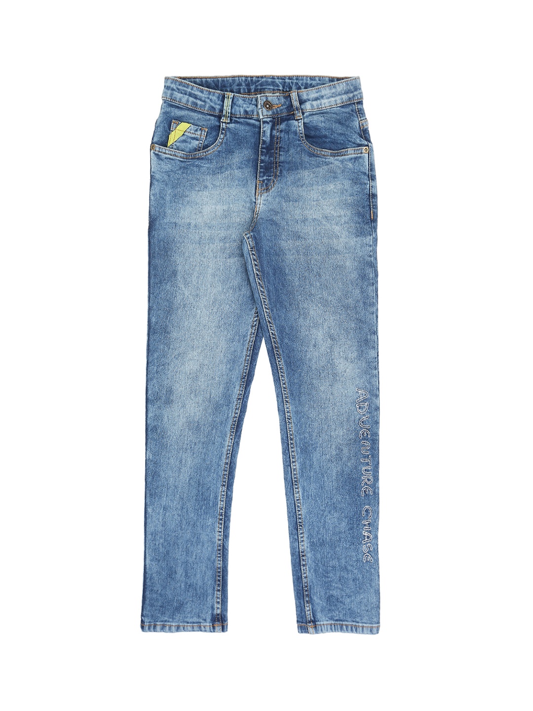 

Pantaloons Junior Boys Blue Regular Fit Mid-Rise Clean Look Jeans