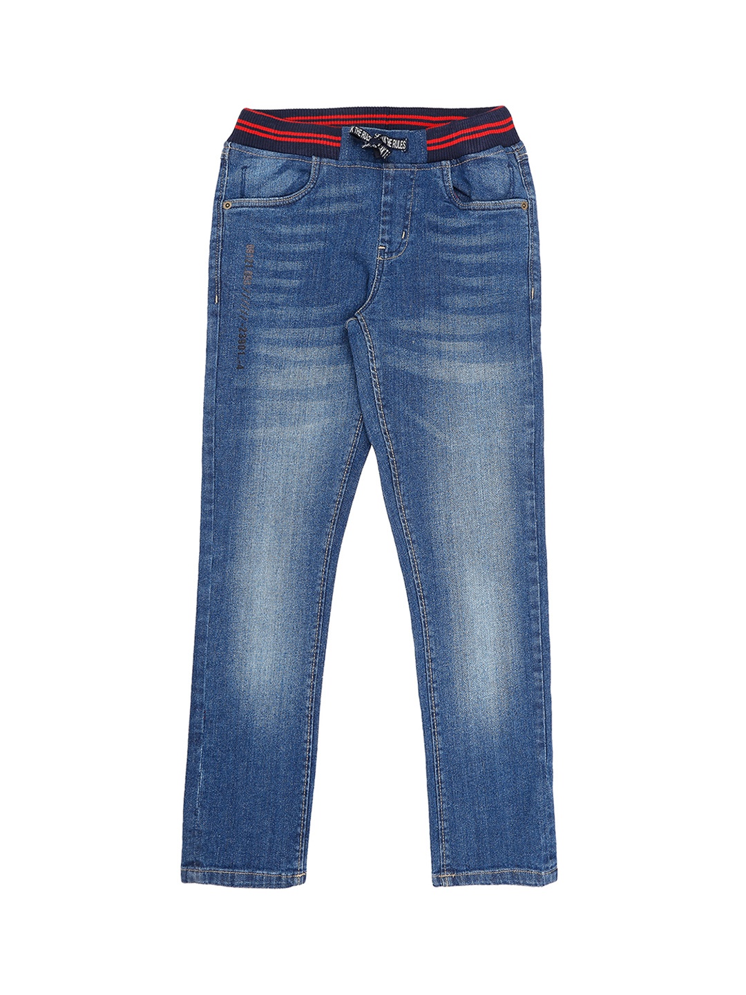 

Pantaloons Junior Boys Blue Regular Fit Mid-Rise Clean Look Stretchable Jeans